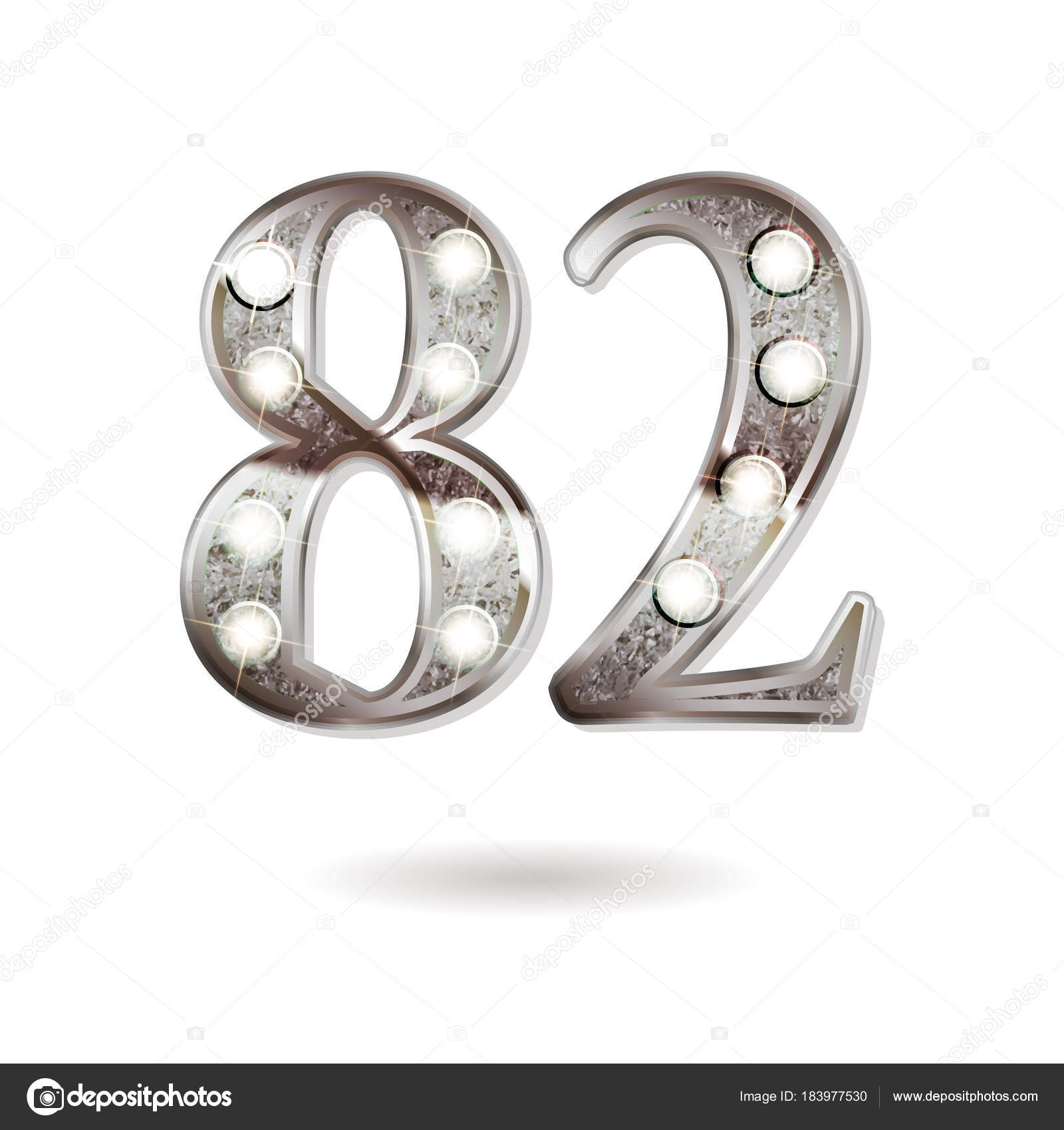 82 years anniversary celebration design Stock Vector by