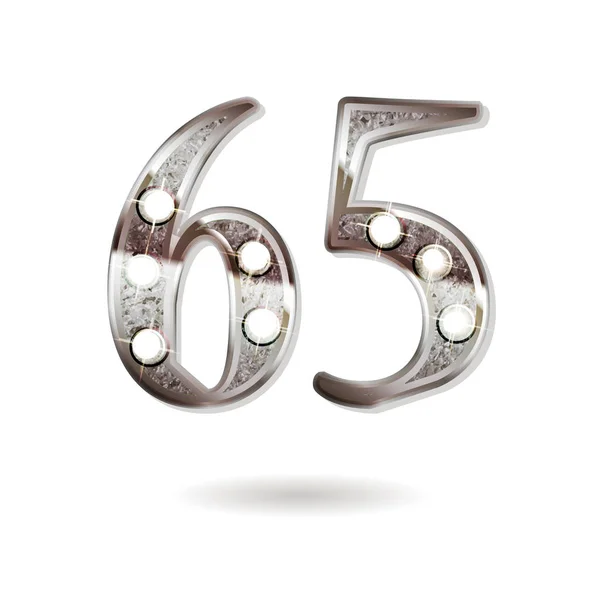 65 år Anniversary Celebration Design — Stock vektor