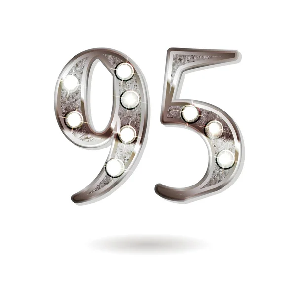 95 år årsjubileum firande design — Stock vektor