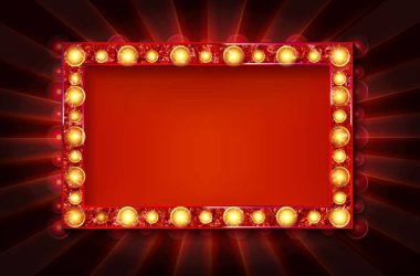 Sinema altın dikdörtgen çerçeve