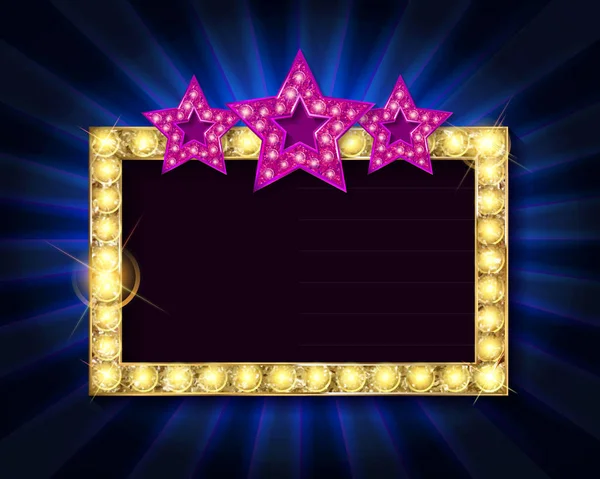 Sinema altın dikdörtgen çerçeve