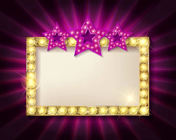 Sinema altın dikdörtgen çerçeve