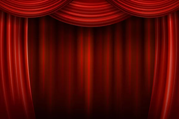 Червоний театру завіса — стоковий вектор