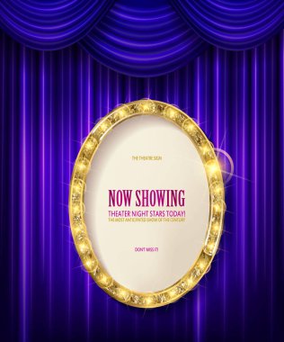 Oval altın çerçeve