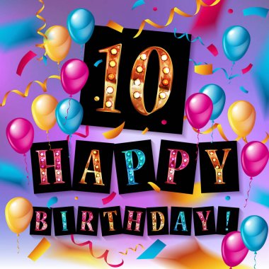 10 yıl yıldönümü kutlama tasarım