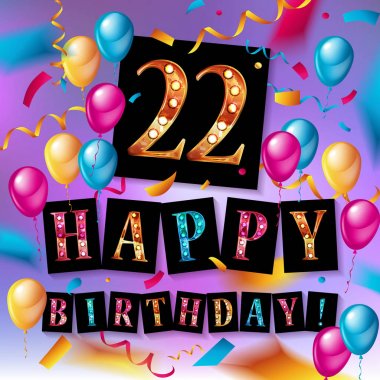 22 yıldönümü kutlama tasarım