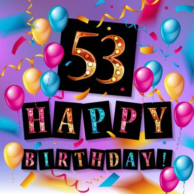 53 yıl yıldönümü kutlama logosu