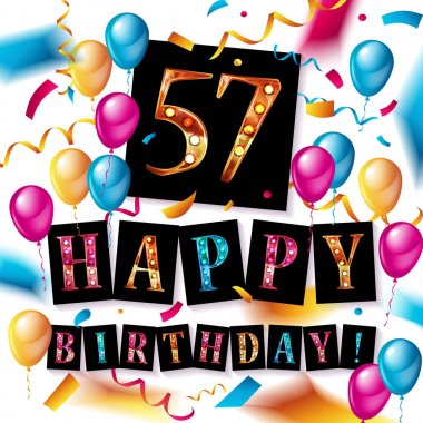 57 yıl yıldönümü vektör çizim