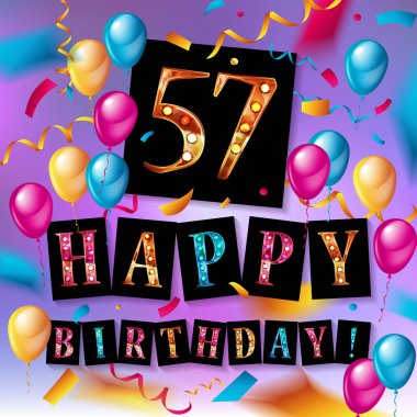 57 yıl yıldönümü vektör çizim