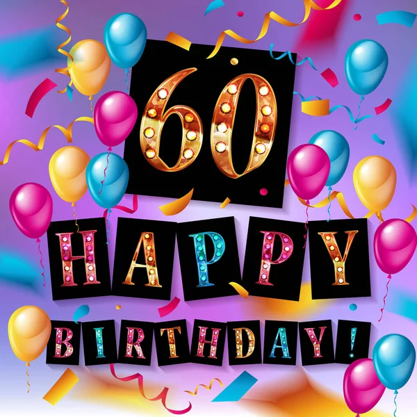 60 Happy Birthday Hintergrund — Stockvektor