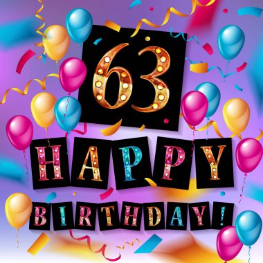 63 yıldönümü kutlama tasarım