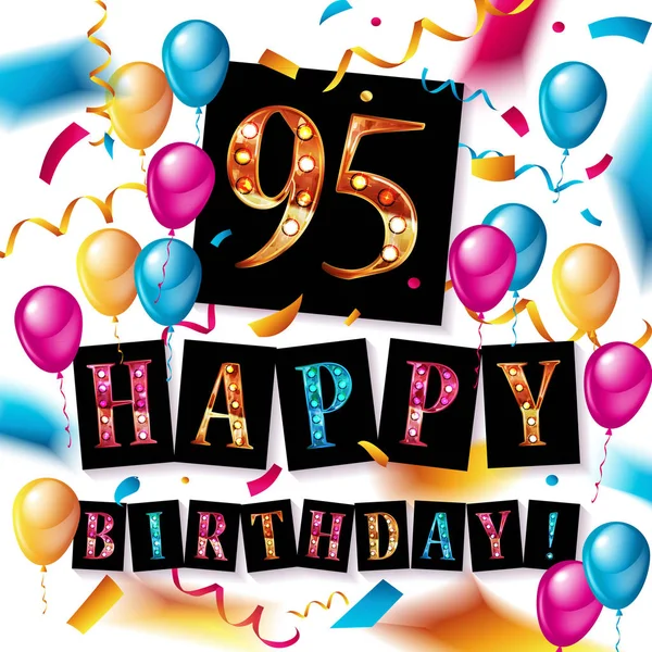 Feliz cumpleaños 95 años aniversario — Vector de stock