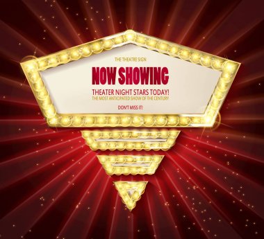 Sahne perdesi parlayan ok afiş.