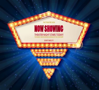 Sahne perdesi parlayan ok afiş.