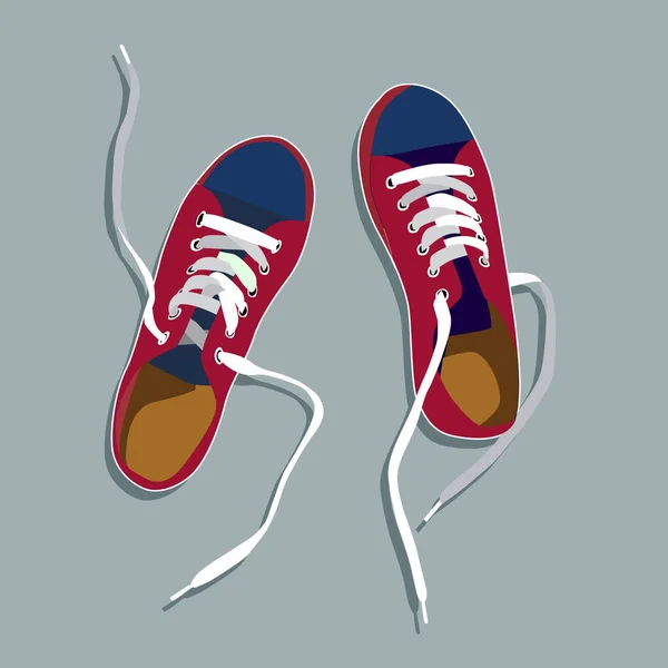 Концепція тла пласких спортивних кросівок . — стоковий вектор