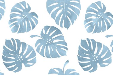 Tropikal yaprak, monstera desen