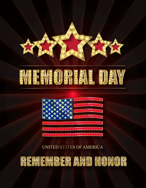 Memorial day background vector art — Stock Vector