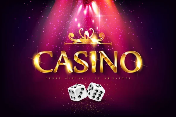 Gold Casino background — Stock Vector