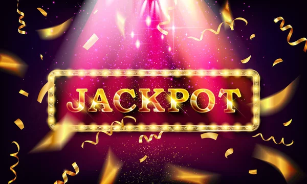 Jackpot banner cassino. —  Vetores de Stock