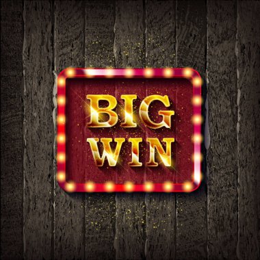 Parlayan işareti Büyük kazanmak afiş.
