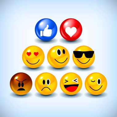 Emoji Duygu Yüzleri Vektörü