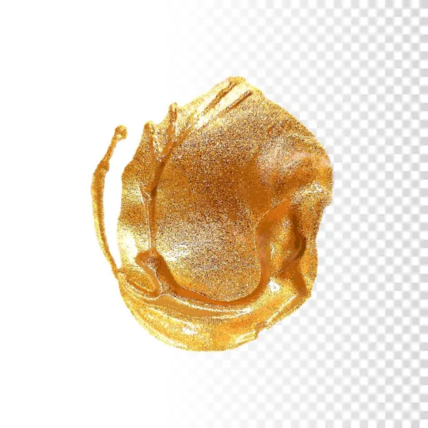 Χρυσό χέρι ζωγραφισμένα πινέλο εγκεφαλικό επεισόδιο — Διανυσματικό Αρχείο