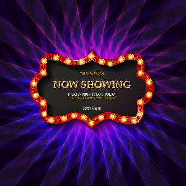 Işık işareti. Vintage tarzı afiş. Vektör çizim.