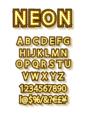 Lambalı vektör altın alfabe. 10eps