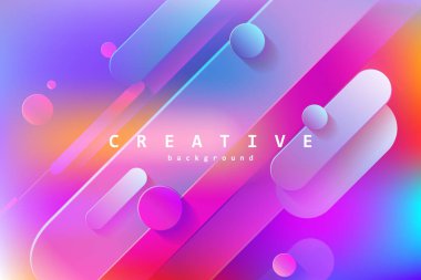 Renkli geometrik arka plan. Akışkan şekiller bileşimi. Eps10 vektörü.