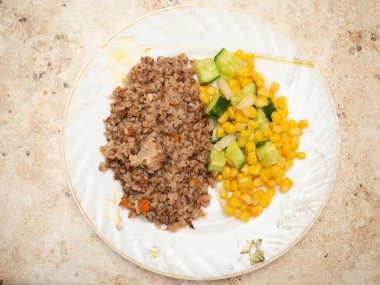 Masadaki kahvaltı tabağı gibi yuvarlak