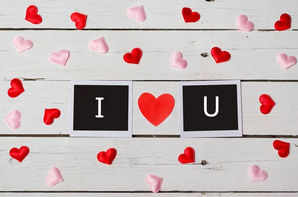Valentine's Day, het opschrift ik hou van je achtergrond. — Stockfoto