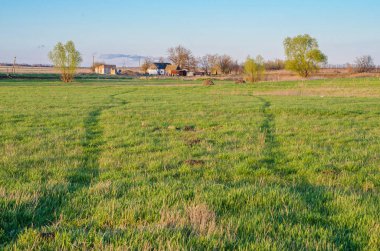 Kırsal manzara, köy evinde.
