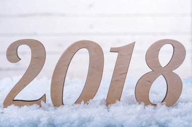 Yeni yıl arka plan: 2018 rakamlar portre.