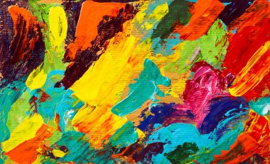 Soyut yağlı boya resim. Sanat fırçası suluboya fırça darbeleri. Modern ve çağdaş sanat eserleri. Renkli arkaplan