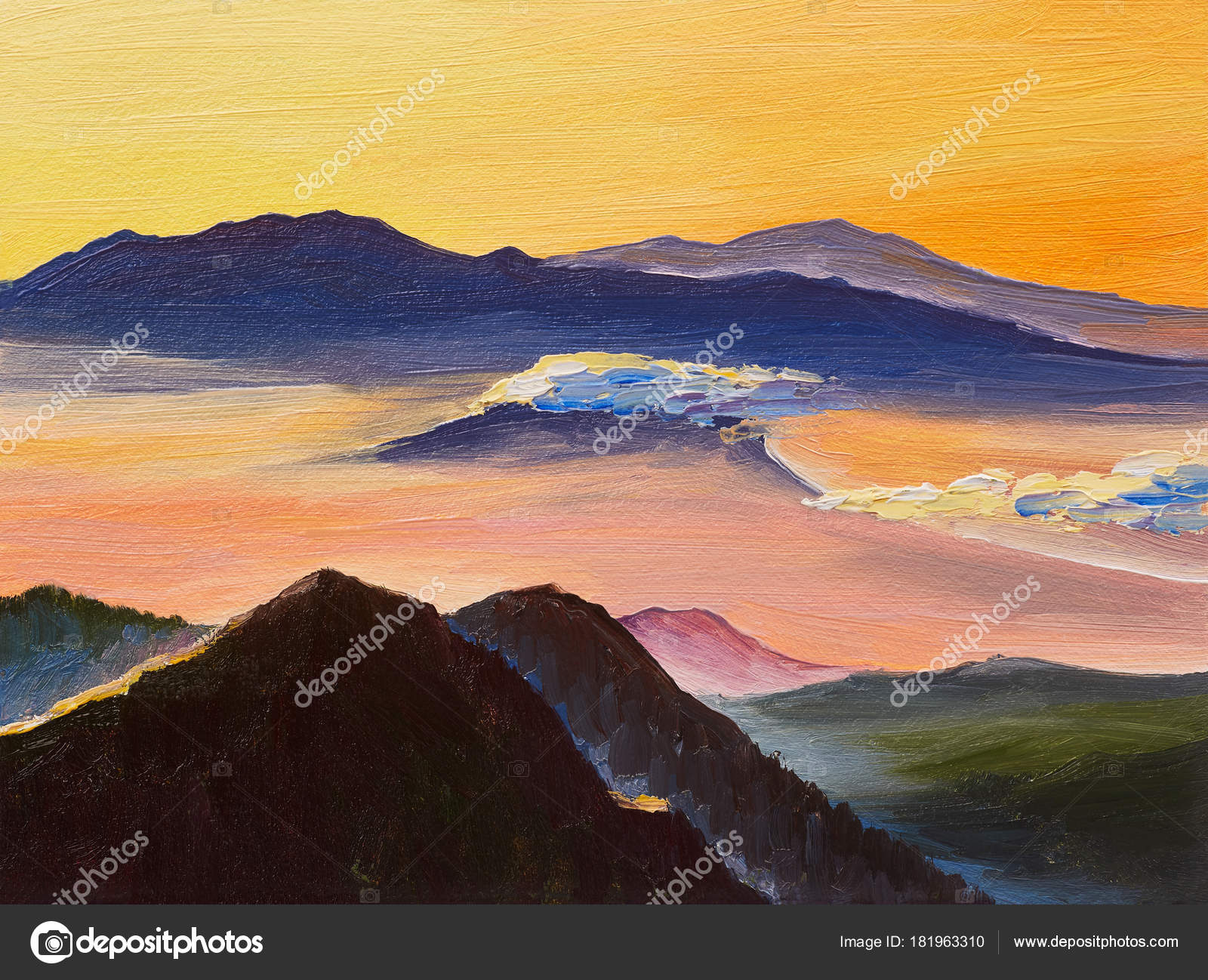 Landscape Canvas Paintings, Tree Sunset Painting, Buy Paintings Online –  artworkcanvas
