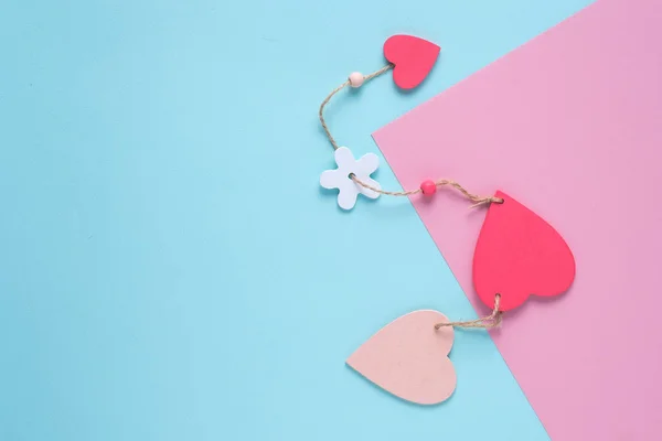 Цветные валентинки день бумажный фон с сердцем — стоковое фото