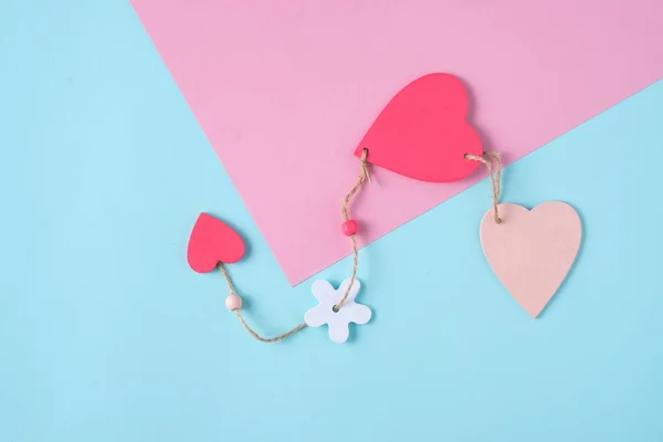 Colorfull valentines day paper background with heart — 스톡 사진