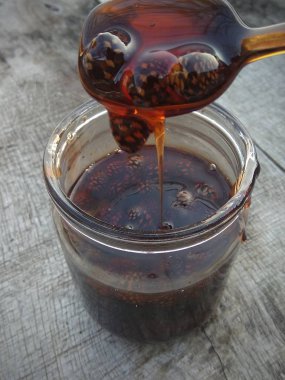 jam with cones on the table