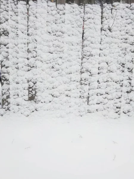 Hintergrundbild Eines Zauns Schnee — Stockfoto