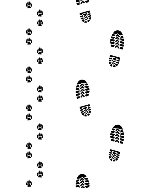 Chaussures et pattes — Image vectorielle