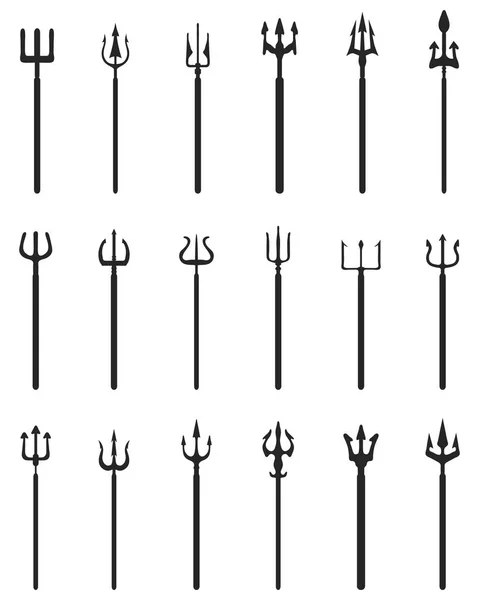 Trident, siyah siluetleri 