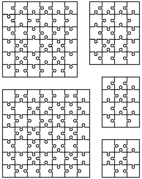 Fünf weiße Rätsel — Stockvektor