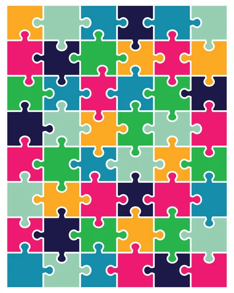 Barevné lesklé puzzle — Stockový vektor