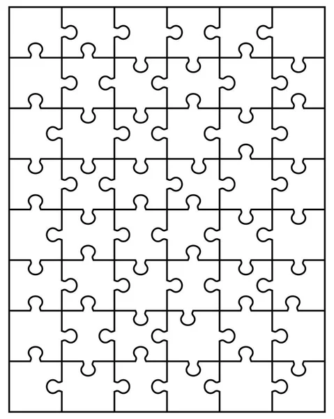 白いジグソーパズル — ストックベクタ