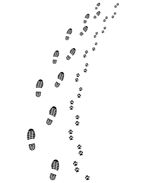 Menselijke kale voetstappen — Stockvector