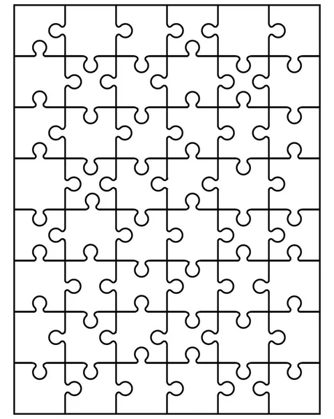 Separate Teile Des Weißen Puzzles — Stockvektor