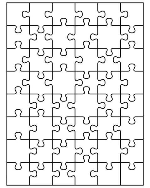 Pièces Séparées Puzzle Blanc — Image vectorielle