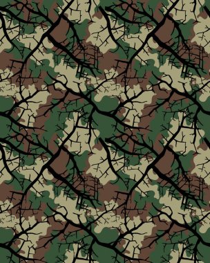 Moda kamuflaj deseni, moda tasarımı. Sorunsuz illüstrasyon