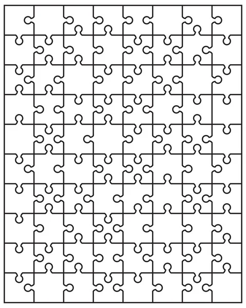 Afzonderlijke Stukjes Witte Jigsaw Puzzel — Stockvector