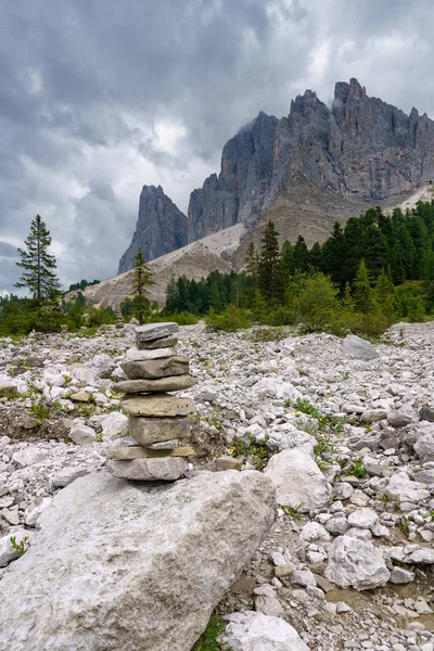 Santa Magdalena Maddalena Val Funes Dolomitokban Olasz Alpok Furchetta Hegycsúccsal — Stock Fotó